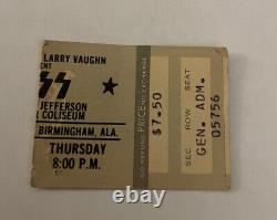 Kiss Rare Concert Ticket Stub Birmingham, Al 12/29/1977