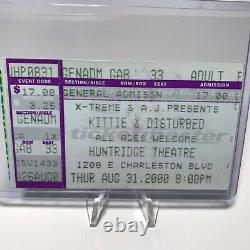 Kittie Disturbed Huntridge Theatre Concert Ticket Stub Las Vegas August 31 2000