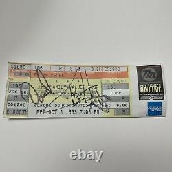 Korn Family Values Concert Ticket Stub Signed By Jonathan David Head Oct 1999