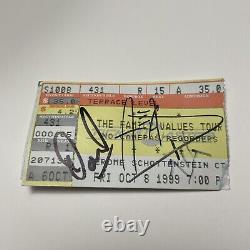Korn Family Values Concert Ticket Stub Signed By Jonathan David Head Vtg 1999