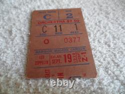 LED ZEPPELIN 1970 Original CONCERT TICKET STUB Madison Square Garden EX+