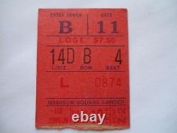 LED ZEPPELIN 1970 Original CONCERT TICKET STUB Madison Square Garden, NYC