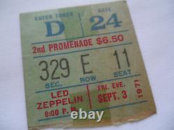 LED ZEPPELIN 1971 Original CONCERT TICKET STUB Madison Square Garden, NYC