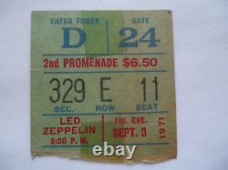 LED ZEPPELIN 1971 Original CONCERT TICKET STUB Madison Square Garden, NYC