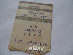 LED ZEPPELIN 1971 Original CONCERT TICKET STUB Orlando, FL EX