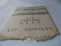 LED ZEPPELIN 1971 Original CONCERT TICKET STUB Orlando, FL EX