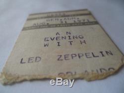 LED ZEPPELIN 1971 Original CONCERT TICKET STUB Orlando, FL EX