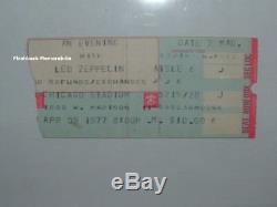 LED ZEPPELIN 1977 Concert Ticket Stub CHIGAGO STADIUM Jimmy Page BONHAM Rare SAT
