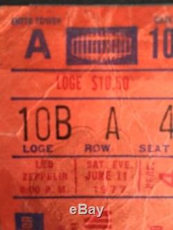 LED ZEPPELIN 1977 Madison Square Garden NY Final tour concert ticket stub