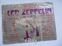 LED ZEPPELIN 1977 Original CONCERT TICKET STUB RIOT SHOW Tampa, FL