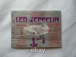 LED ZEPPELIN 1977 Original CONCERT TICKET STUB RIOT SHOW Tampa, FL EX