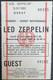 Led Zeppelin 1980 European Tour Concert Ticket Stub Belgium Forest/vorst 5/6/80