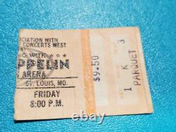 LED ZEPPELIN CONCERT TICKET STUB The ARENA St Louis Mo Friday April 15 1977