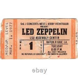 LED ZEPPELIN Concert Ticket Stub BATON ROUGE LA 5/19/77 LSU PRESENCE TOUR Rare