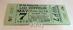LED ZEPPELIN Concert Ticket Stub UNUSED May 7, 1973 JACKSONVILLE FLORIDA FLA FL