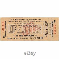 LED ZEPPELIN Full Unused Concert Ticket Stub SEATTLE WA 7/17/77 Kingdome Rare