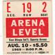 Led Zeppelin & Jethro Tull Concert Ticket Stub San Diego Ca 8/10/69 Sports Arena