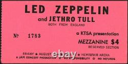 LED ZEPPELIN-John Bonham-1969 Concert Ticket Stub (San Antonio-Hemisfair Arena)