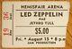 Led Zeppelin-john Bonham-1969 Concert Ticket Stub (san Antonio-hemisfair Arena)