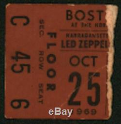 LED ZEPPELIN-John Bonham-1969 RARE Concert Ticket Stub (Boston Garden)