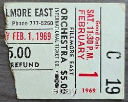 LED ZEPPELIN-John Bonham-1969 RARE Concert Ticket Stub (New York-Fillmore East)