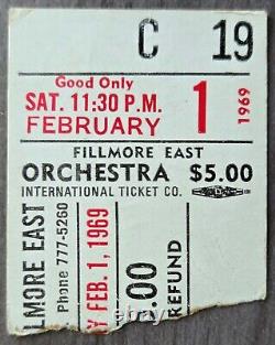 LED ZEPPELIN-John Bonham-1969 RARE Concert Ticket Stub (New York-Fillmore East)