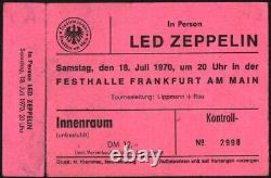 LED ZEPPELIN-John Bonham-1970 RARE Concert Ticket Stub (Frankfurt-Festhalle)