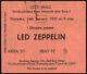 Led Zeppelin-john Bonham-1970 Rare Concert Ticket Stub (newcastle, Uk-city Hall)