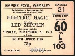 LED ZEPPELIN-John Bonham-1971 RARE Concert Ticket Stub (Wembley-Empire Pool)