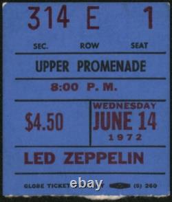 LED ZEPPELIN-John Bonham-1972 Concert Ticket Stub (Uniondale-Nassau Coliseum)