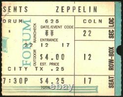 LED ZEPPELIN-John Bonham-1972 RARE Concert Ticket Stub (Los Angeles-Forum)