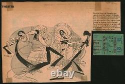 LED ZEPPELIN-John Bonham-1973 Concert Ticket Stub & Newspaper Clipping-New York