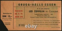 LED ZEPPELIN-John Bonham-1973 RARE Concert Ticket Stub (Essen Gruga-Halle)