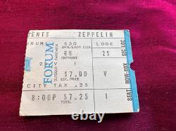LED ZEPPELIN John Bonham 1973 RARE Concert Ticket Stub Los Angeles Forum