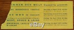 LED ZEPPELIN-John Bonham-1973 RARE Concert Ticket Stub (Munich-Olympiahalle)