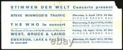 LED ZEPPELIN-John Bonham-1973 RARE Concert Ticket Stub (Munich-Olympiahalle)