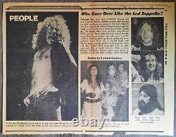 LED ZEPPELIN-John Bonham-1977 Concert Ticket Stub & Newspaper Clipping-New York