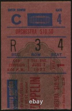 LED ZEPPELIN-John Bonham-1977 Concert Ticket Stub & Newspaper Clipping-New York