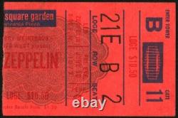 LED ZEPPELIN-John Bonham-1977 Concert Ticket Stub & Promotional Pin (New York)