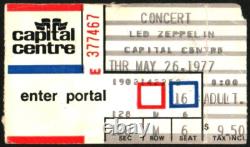 LED ZEPPELIN-John Bonham-1977 RARE Concert Ticket Stub (Landover-Capital Centre)