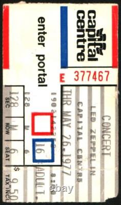 LED ZEPPELIN-John Bonham-1977 RARE Concert Ticket Stub (Landover-Capital Centre)