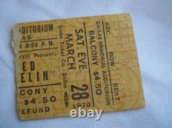 LED ZEPPELIN Original 1970 CONCERT TICKET STUB Dallas Memorial Auditorium