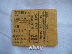 LED ZEPPELIN Original 1970 CONCERT TICKET STUB Dallas Memorial Auditorium