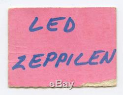 LED ZEPPELIN Original 1970 Pittsburgh Concert Ticket Stub Super Rare