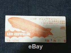 LED ZEPPELIN Original 1971 CONCERT Ticket STUB Hiroshima September 1971 Japan