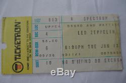 LED ZEPPELIN Original 1972 Concert Ticket Stub Philadelphia, PA