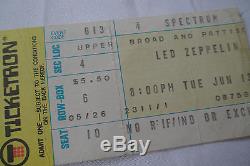 LED ZEPPELIN Original 1972 Concert Ticket Stub Philadelphia, PA