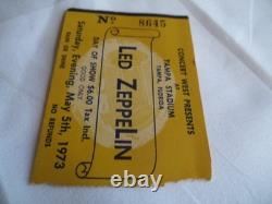 LED ZEPPELIN Original 1973 CONCERT TICKET STUB Largest Audience Record! EX