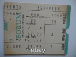LED ZEPPELIN Original 1973 CONCERT TICKET STUB Los Angeles Forum EX+