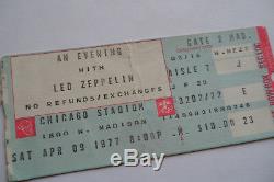 LED ZEPPELIN Original 1977 CONCERT TICKET STUB Chicago Stadium